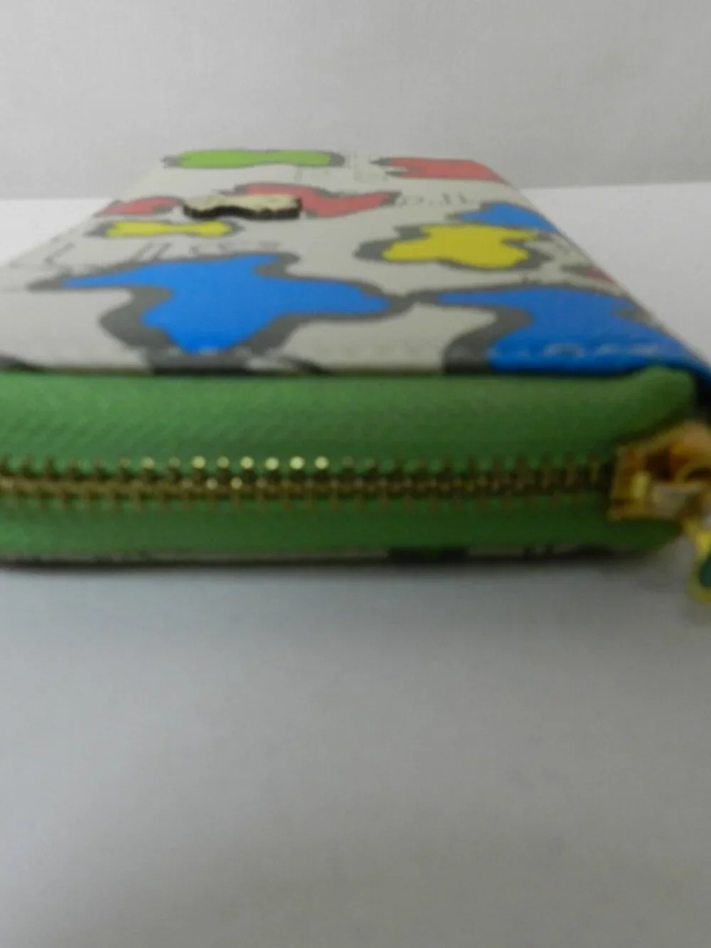 TOUS Leather zip around clutch wallet w/ Teddy Bear abstract 8